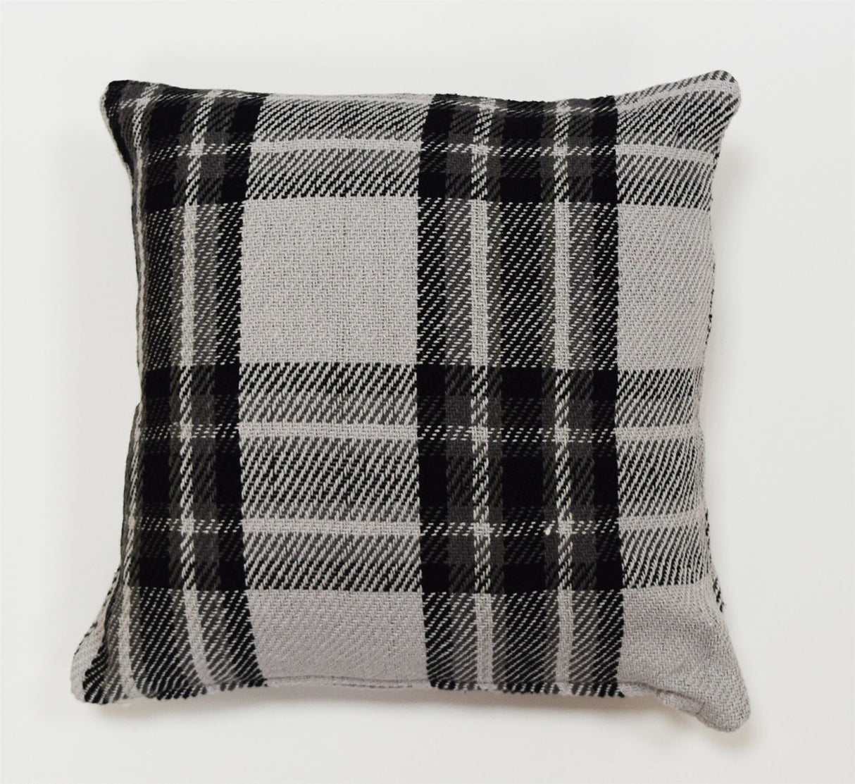 Classic woven check cushion in warm and inviting natural colours