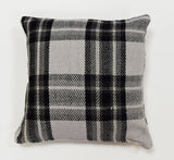 Classic woven check cushion in warm and inviting natural colours