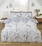 Double size Tatton Duvet Cover with woodland animal motifs and easycare fabric 