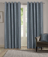 Luxurious woven jacquard fabric curtains with geometric circle design