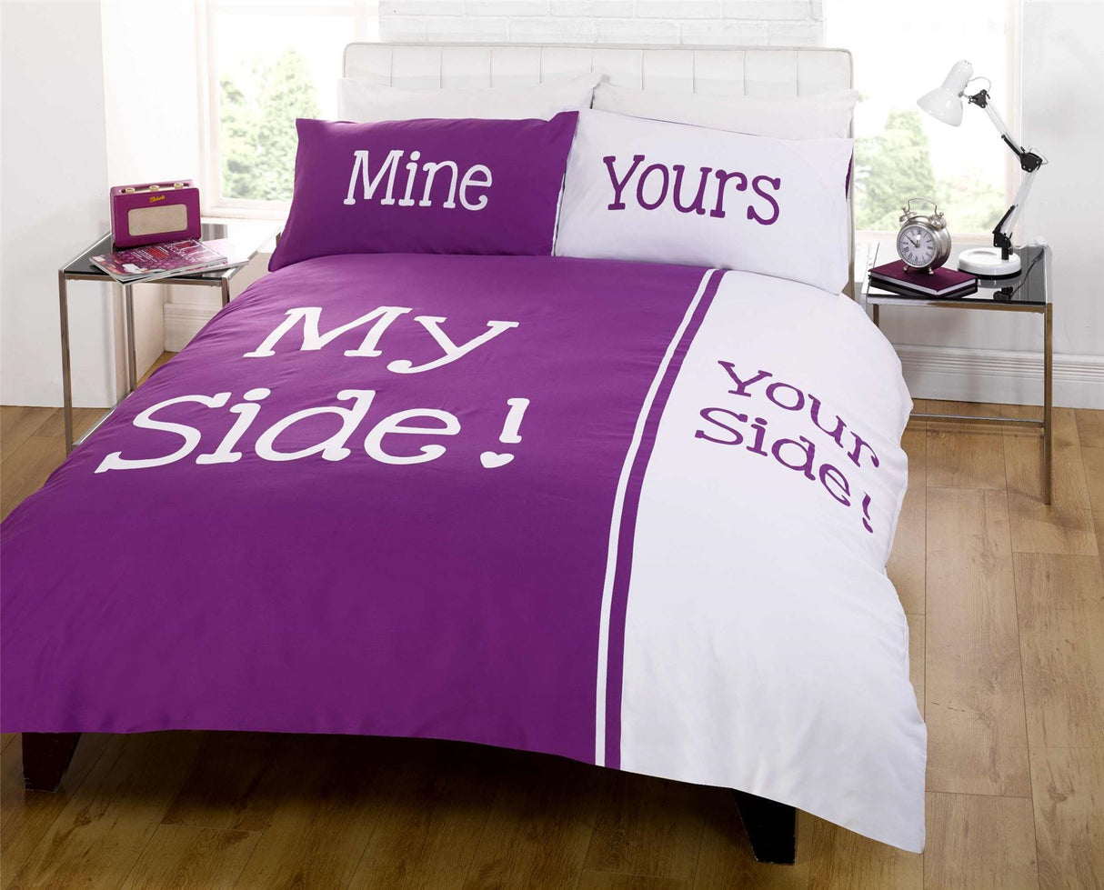 My Side Your Side Duvet Set in bright colours with playful design